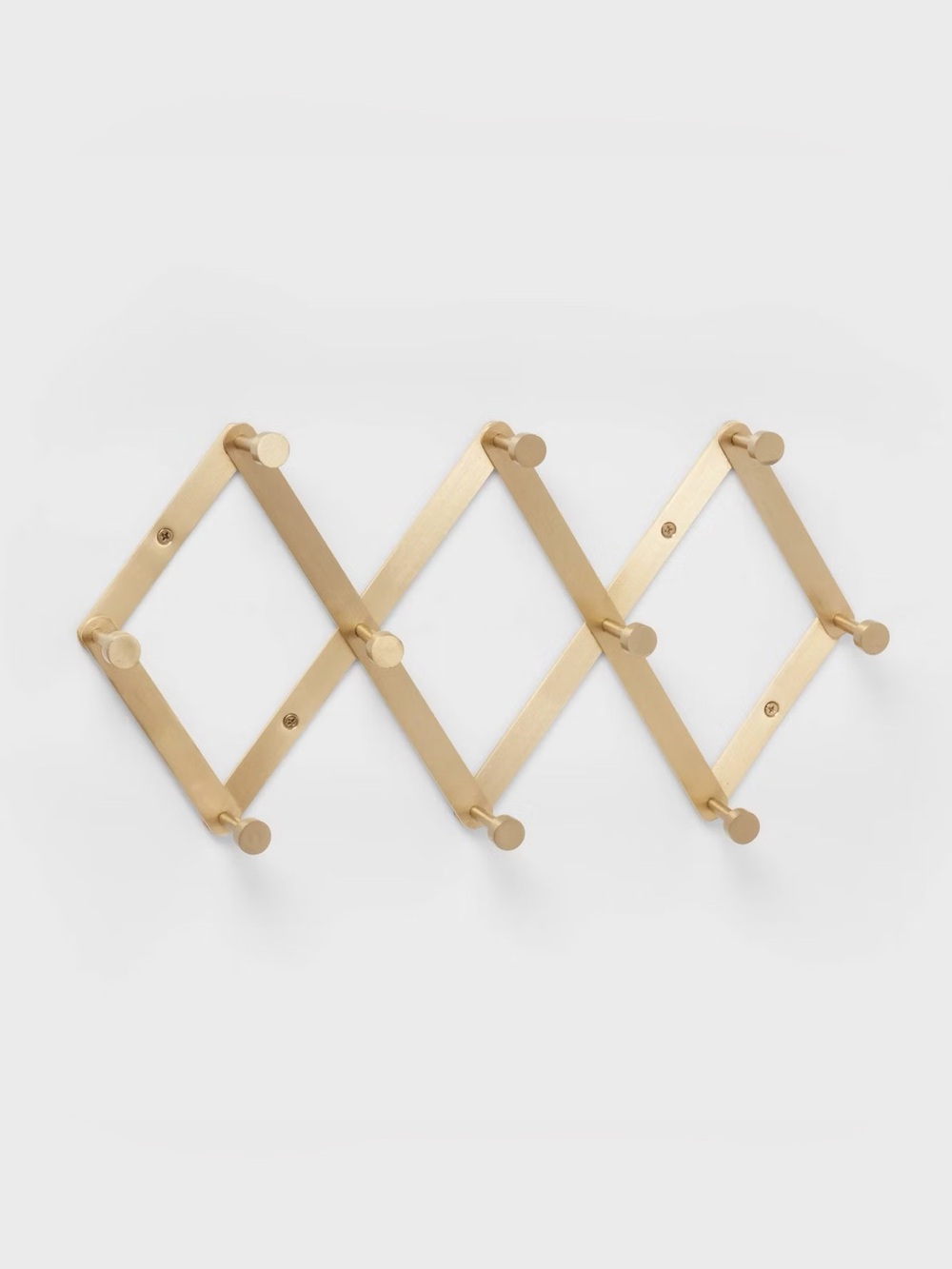 Accordian 10 Hooks Rail Gold - Brightroom Wall Mounted Decorative Hook Rack,